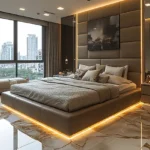 5 BHK Indiabulls Sky Worli Lower Parel Bedroom with LED lighting