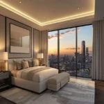 5 BHK Indiabulls Sky Worli Duplex Guest Bedroom with City View