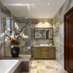 Lodha The park Worli 3 BHK Bathroom with Vase Flowers
