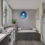 Lodha The park Worli 3 BHK Modern Design Marble Bathroom