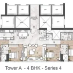 Rustomjee Crown Tower A Series Four 4 BHK Floorplan