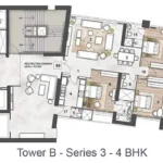 Rustomjee Crown Tower B Series Three 4 BHK Floorplan