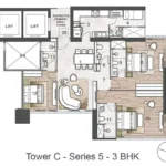 Rustomjee Crown Tower C Series Five 3 BHK Floorplan
