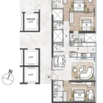 Rustomjee Crown Tower C Series Four 3 BHK Floorplan