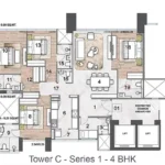 Rustomjee Crown Tower C Series One 4 BHK Floorplan