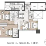 Rustomjee Crown Tower C Series Six 3 BHK Floorplan