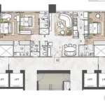 Rustomjee Crown Tower C Series Two 3 BHK Floorplan