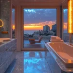 Signature Island BKC Bathroom with Tub Sunset View