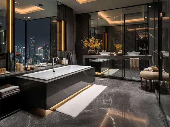 Signature Island BKC Dark Themed Bathroom