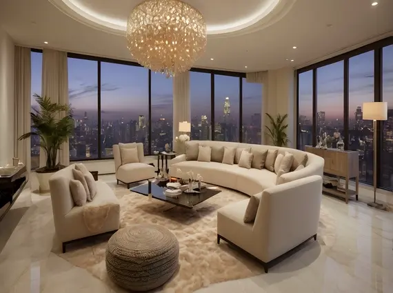 Signature Island BKC Elegant 4 BHK Living Room