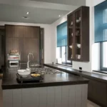 Signature Island BKC Modern Dark Wood Kitchen with Island