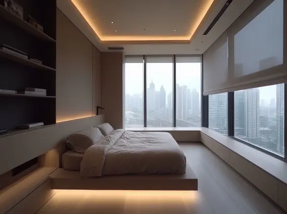 Signature Island BKC Modern Minimalistic Bedroom with City View