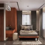 Adani Western Heights Andheri West 3 BHK Bedroom With Bed Between Two Windows