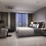 Celestia Spaces Sewri 3 BHK Bedroom With Bed And Large Windows