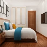 The Address Ghatkopar 1 BHK Bedroom With Double Bed And Side Table