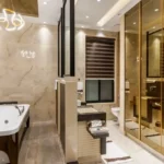 The Address Ghatkopar Bathroom With Bathtub And Glass Shower Area