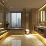 Adani Ten BKC 3 BHK Bathroom With Bathtub And Window