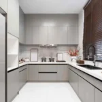 Adani Ten BKC 3 BHK Kitchen With Cabinets And Sink
