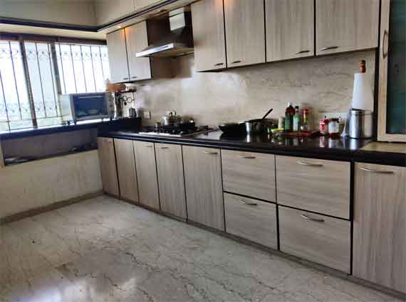 Spacious kitchen in 4 bhk bandra west