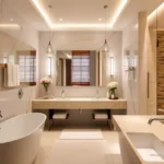 4 BHK Raheja Artesia Worli Bathroom With Double Sink And Bathtub