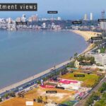 Marine Drive South Mumbai Drone View