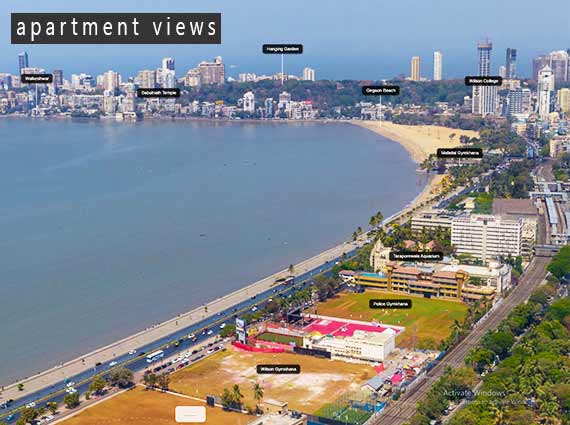 Marine Drive South Mumbai Drone View