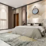 Prestige Jasdan Classic Mahalaxmi 4 BHK Bedroom With Upholstered Bed And Wall Panels