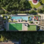 Prestige Jasdan Classic Mahalaxmi Podium Area With Swimming Pool And Sports Courts