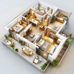 Piramal Aranya Byculla 3 BHK Type 1 Apartment Layout