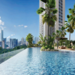 Piramal Aranya Byculla Swimming Pool Beside Palm Trees