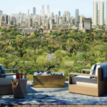 Piramal Aranya Byculla Outdoor Seating With Chairs Facing Green Area