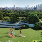 Piramal Aranya Byculla Yoga Area With Mats Placed On Lawn