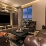 Panchshil Trump Towers Kalyani Nagar 4 BHK Lounge Room With Media Wall