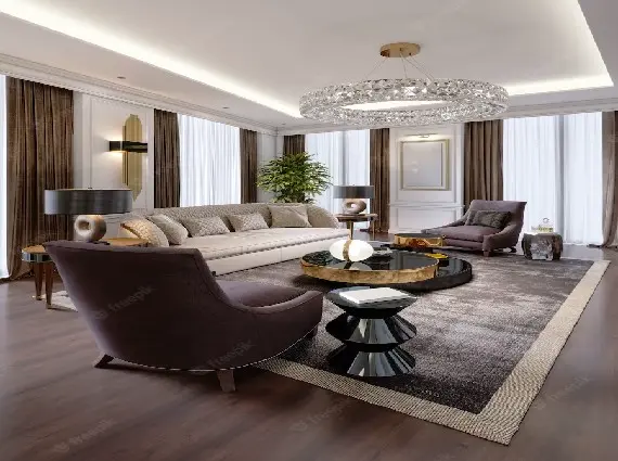 Living Room of Luxury 3 BHK Juhu Apartment