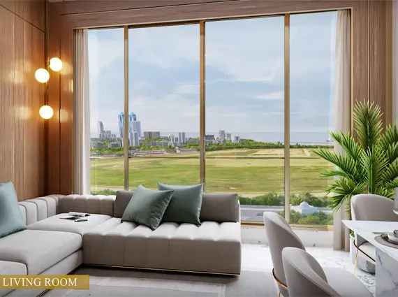 Living Area 2 Bed Apartments The Auro Lower Parel
