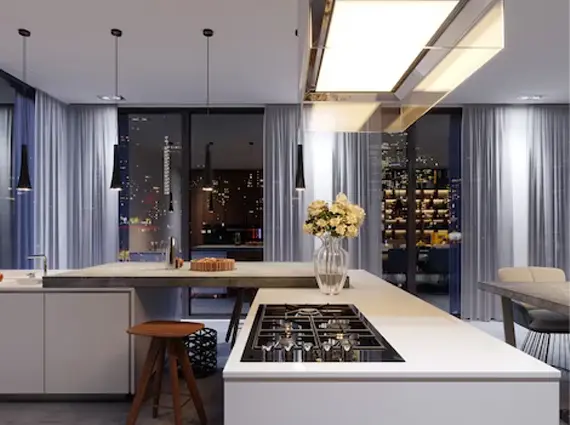 Chic Elegant Kitchen Andheri West Apartments