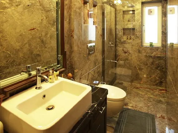 Bathroom Regal 3 BHK Apartment Bandra West Mumbai