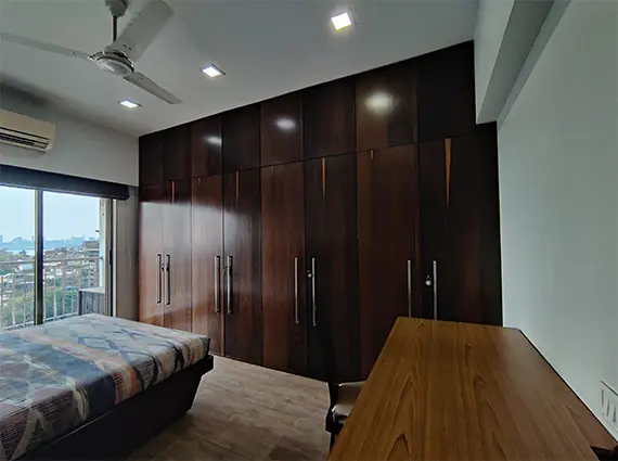 Bedroom with Massive Wardrobe 5 BHK Matoshree Pearl Mahim Mumbai