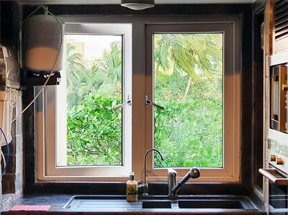 Charming Kitchen Window 3 Bed flat Bandra West Mumbai