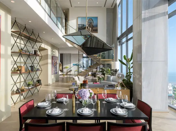 Dining Area of Duplex Penthouse Four Seasons Mumbai