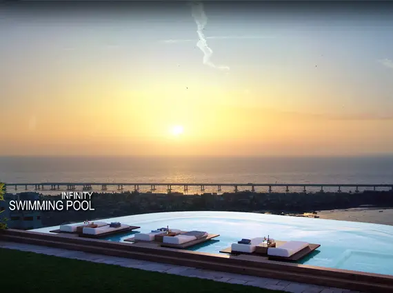 Infinity Swimming Pool View from Terrace of Ocean Star Prabhadevi
