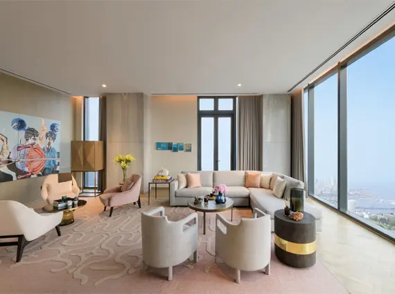 Living Room Penthouse of Four Seasons Private Residences