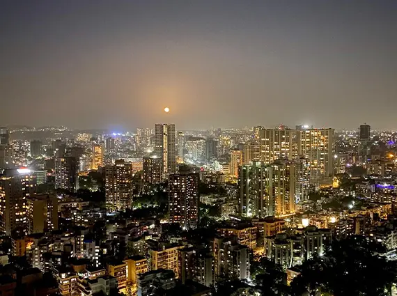 Night View from Balcony Oberoi Sky Heights Andheri West Mumbai