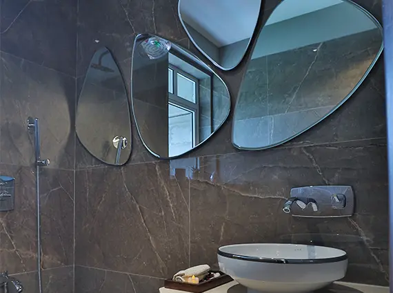 Spectacular Bathroom Mirrors 5 BHK Tridhaatu Aranya