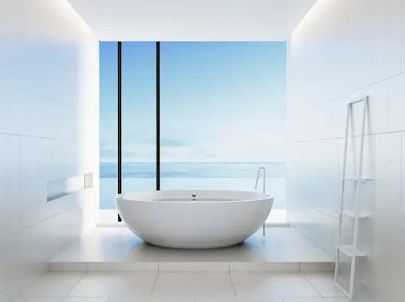 Luxury Bathroom of Sea front Apartment Prabhadevi Mumbai