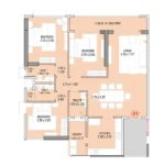 Adani Linkbay 3 BHK Floorplan