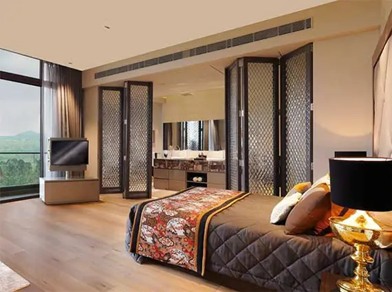 Bedroom of Lonavala Luxury Bungalows Kalpataru Amoda Reserve
