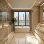 Paradigm Artteza 2 BHK Santacruz West Mumbai Luxury Bathroom With Waterfront View