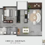 2 BHK Floorplan Type 2 Hiranandani Vista Residences Oshiwara