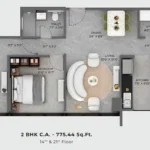 2 BHK Floorplan Type 3 Hiranandani Vista Residences Oshiwara